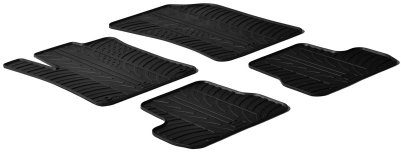 Gummimatter, kupé Citroen C3 2010-10/2016 (T-profil 4-deler + monterin - Citroen - C3