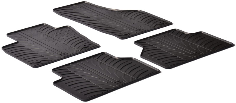 Gummimatter, kupé Audi Q3 2011-2018 (T profil 4-deler + monteringsklem - Audi - Q3 quattro, Q3, Rsq3