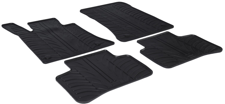 Gummimatter, kupé Mercedes GLK X204 2008- (T-profil 4-deler + monterin - Mercedes - X204, Glk
