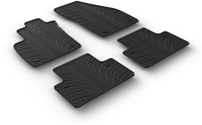 Gummimatter, kupé Volvo S40/V50 2004-2011 (manuell) (T-profil 4-deler - Volvo - V50, S40