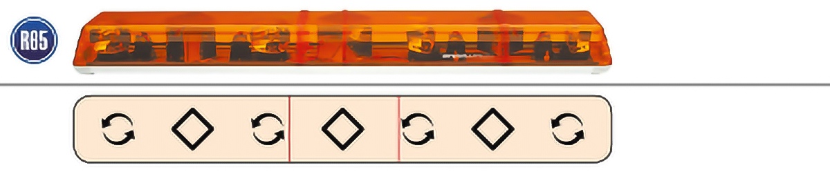 Takramp 1212mm 24V 4 rotor,Orange mittdel