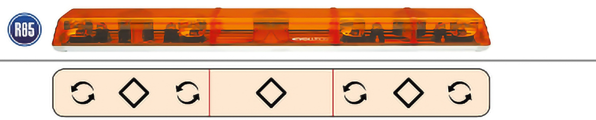 Takramp 1372mm 24V 4 rotor,Orange mittdel