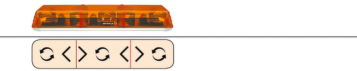 Takramp 742mm 24V 3 rotor,Hela rampen är gul