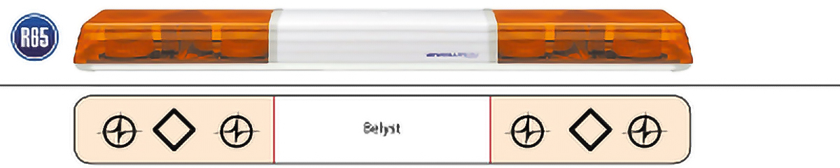 Takramp 1372mm 12V 4 blixt