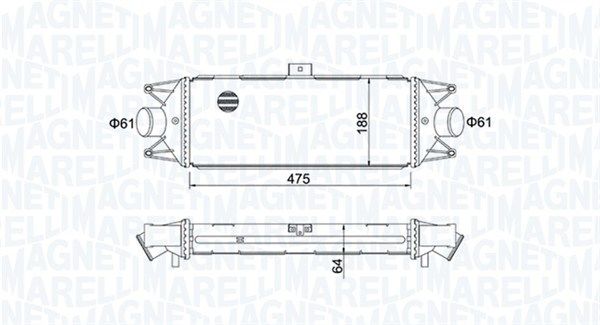 MAGNETI MARELLI Laddluftkylare 351319204010 - Iveco - Daily