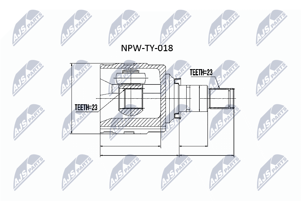 NTY Drivknut NPW-TY-018 - Toyota - Corolla, Rav4