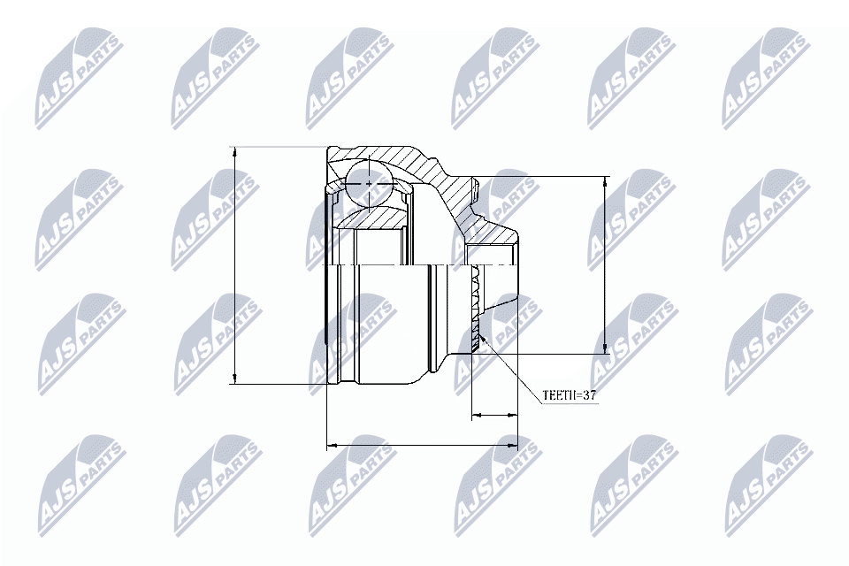 NTY Drivknut NPZ-BM-009 - BMW - 7-serie, 5-serie f07, 5-serie, 6-serie, E61 xdrive