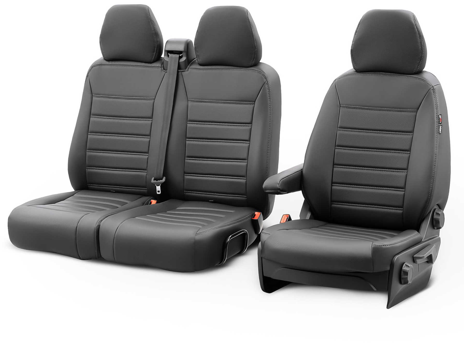Bilklädsel i konstläder otoM New York Design 2+1 - Citroën Jumpy/Peuge - Peugeot - Expert. Toyota - Proace. Opel - Vivaro. Citroen - Jumpy