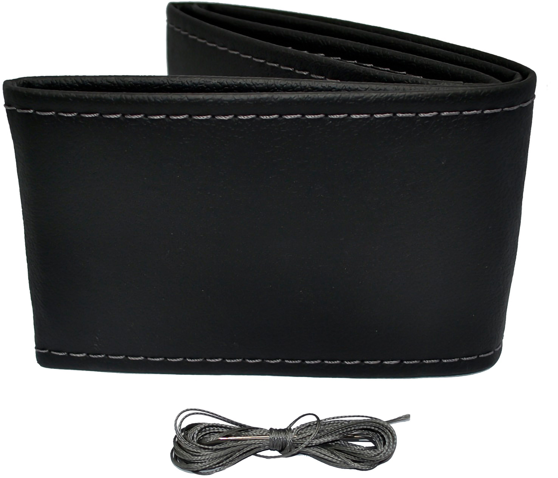 Rattskydd otoM Classic - Svart PVC-läder + gråa sömmar (snörspänning)