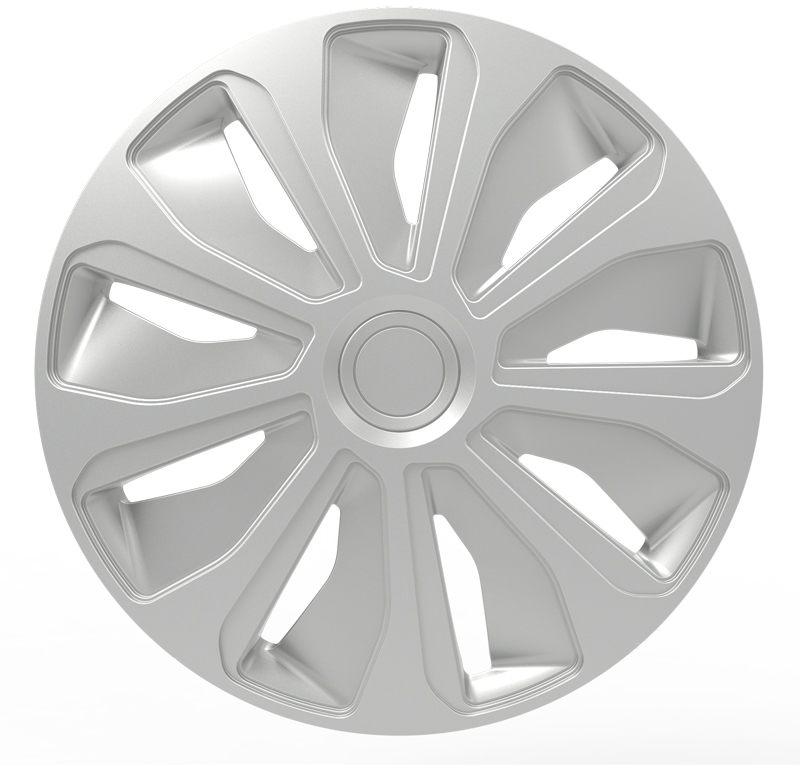 Navkapslar / hjulsidor set Platin 13 tum silver