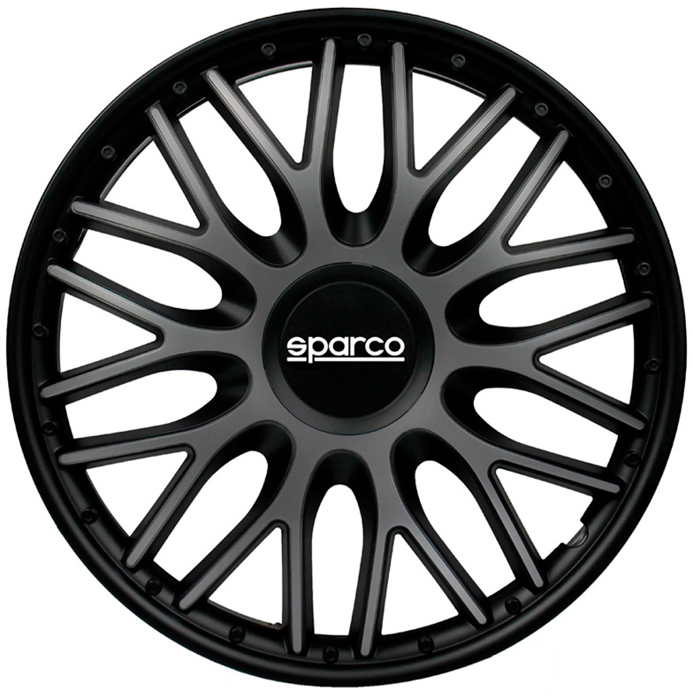 Navkapslar / hjulsidor set Roma 14 tum grå/svart