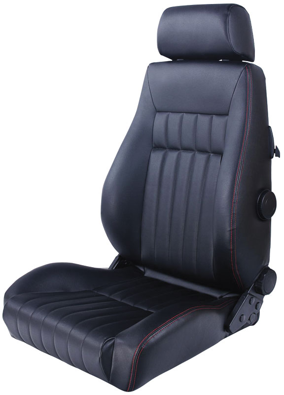 Sportstol Retro - röd konstläder