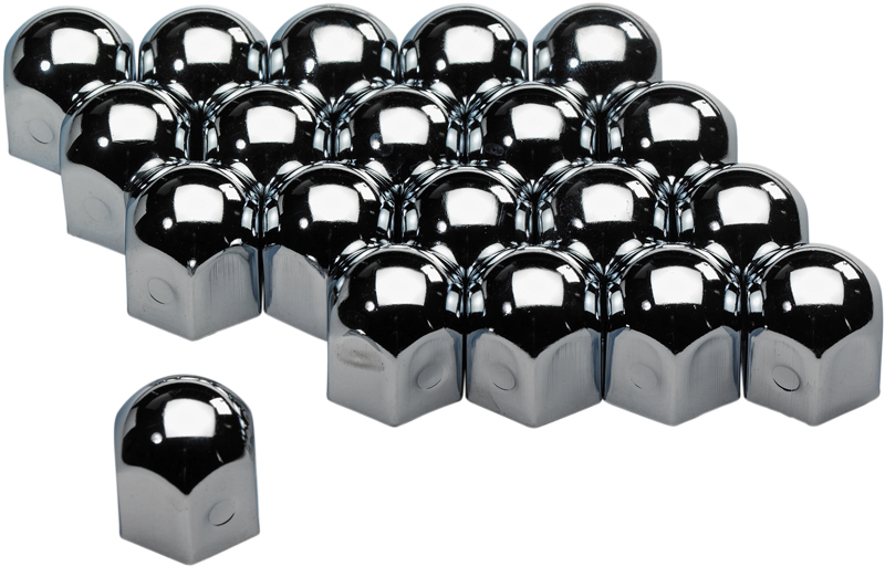 Hjulmutter beskyttelse stål - Chrome- 19 mm