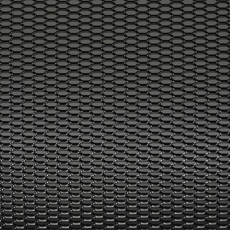 Aluminiumnät svart 12 x 6 mm - 125 x 25 cm