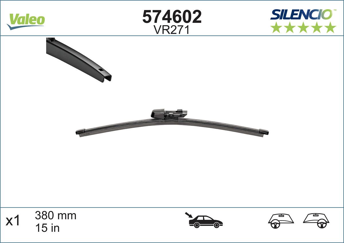 VALEO Torkarblad SILENCIO REAR 574602