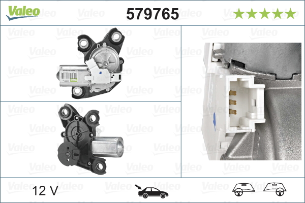 Torkarmotor Valeo - Citroen - Berlingo. Peugeot - Partner, Rifter. Opel - Combo - OE 6405LQ