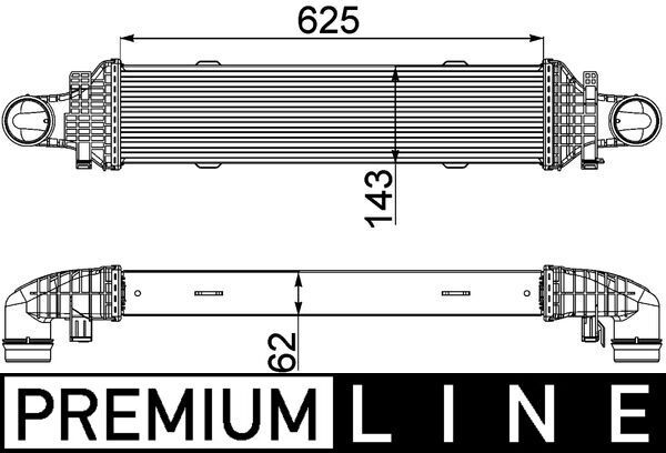 MAHLE Laddluftkylare BEHR PREMIUM LINE CI 357 000P