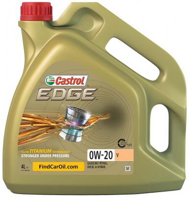 Castrol Edge V 0W-20 Motorolja Dunk 4 l