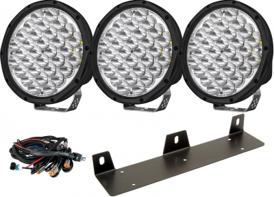 Extraljuspaket 3x Strands Yukon 9" LED 360W - 23580 lumen