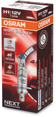 Osram Night Breaker Laser - Glödlampa H1 55W 12 V 1-pack