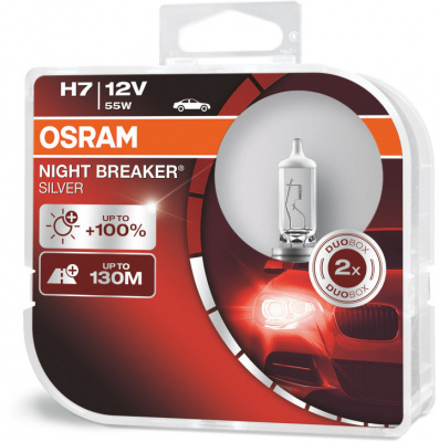 Osram Night Breaker Silver - Glödlampa H7 55W 12 V 2-pack