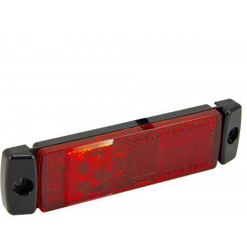 Posisjon lys 24V Rød 3 LED 500mm kabel