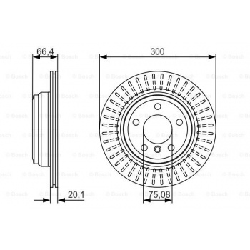 Bosch Bremseskive Bak, ⌀300 mm, 0 986 479 045