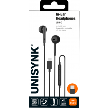 Unisynk In-Ear øretelefon USB-C - Svart