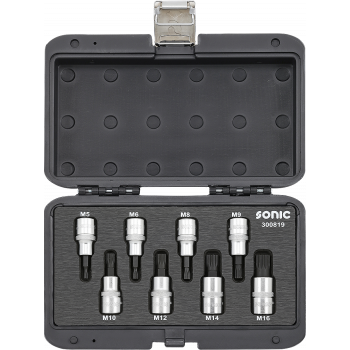 Hylssats Spline 1/2" M5-M16 8-Delar BMCS Sonic