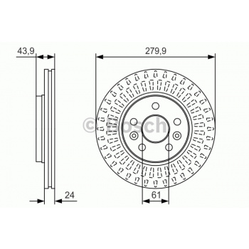Mekster Bromsskiva Fram, ⌀280 mm