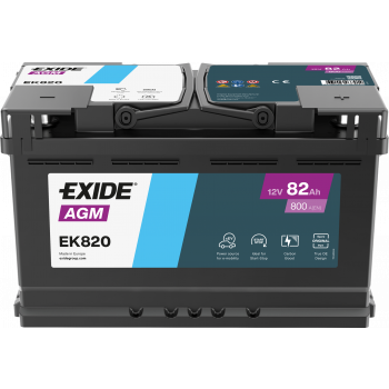 Exide AGM EK820 Start-Stop 82 Ah
