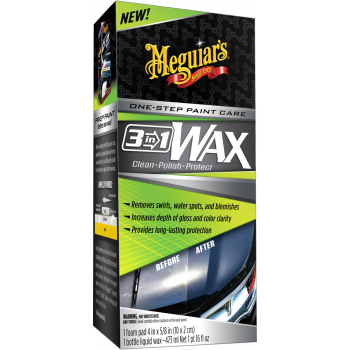 Meguiars 3-in-1 vax + skumrondell - Flytande bilvax 473 ml