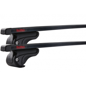 MontBlanc Activa Steel 230170 - Komplett takräcke för Takreling 125 cm - Svart 2-pack
