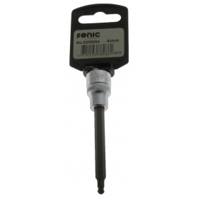 Hylsy 3/8" kuusiokolo pallopää 90 mm pitkä 4 mm Sonic