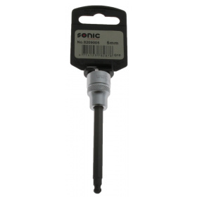 Hylsy 3/8" kuusiokolo pallopäällä 90 mm pitkä 5 mm Sonic