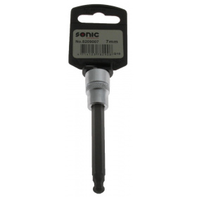 Hylsy 3/8" kuusiokolo pallopää 90 mm pitkä 7 mm Sonic