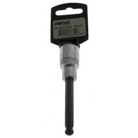 Hylsy 1/2" kuusiokolo pallopäällä 100 mm pitkä 8 mm Sonic