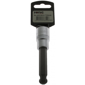 Hylsy 1/2" kuusiokolo pallopäällä 100 mm pitkä 12 mm Sonic
