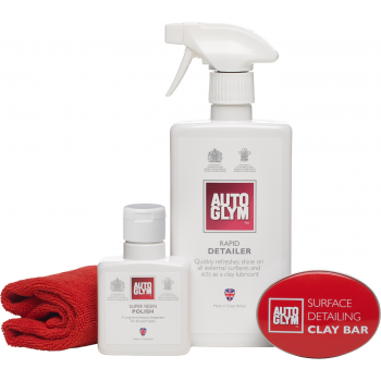 Autoglym Surface Detailing Clay Kit - Sprayvax/Rengöringslera/Polish