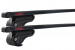 MontBlanc Activa Steel 230170 - Komplett takräcke för Takreling 125 cm - Svart 2-pack
