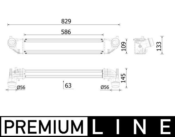 MAHLE Laddluftkylare BEHR PREMIUM LINE CI 620 000P