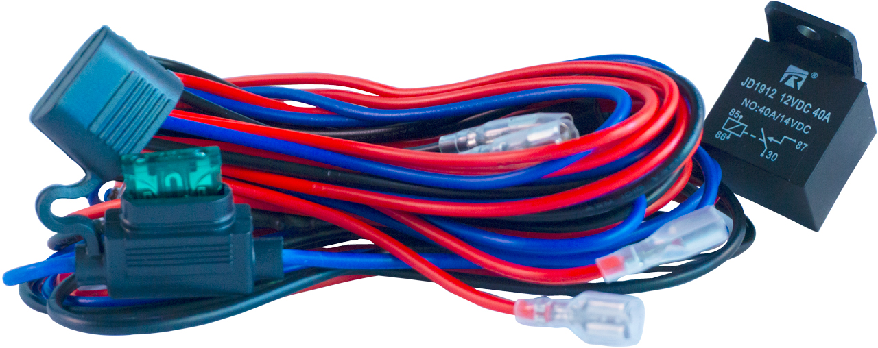 Kabelsats till 3 Extraljus (12V)