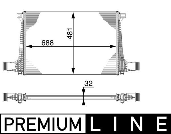 MAHLE Laddluftkylare BEHR PREMIUM LINE CI 220 000P