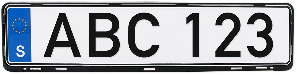 Nummerskiltholder / Skiltholder for EU-skilt uten låselist