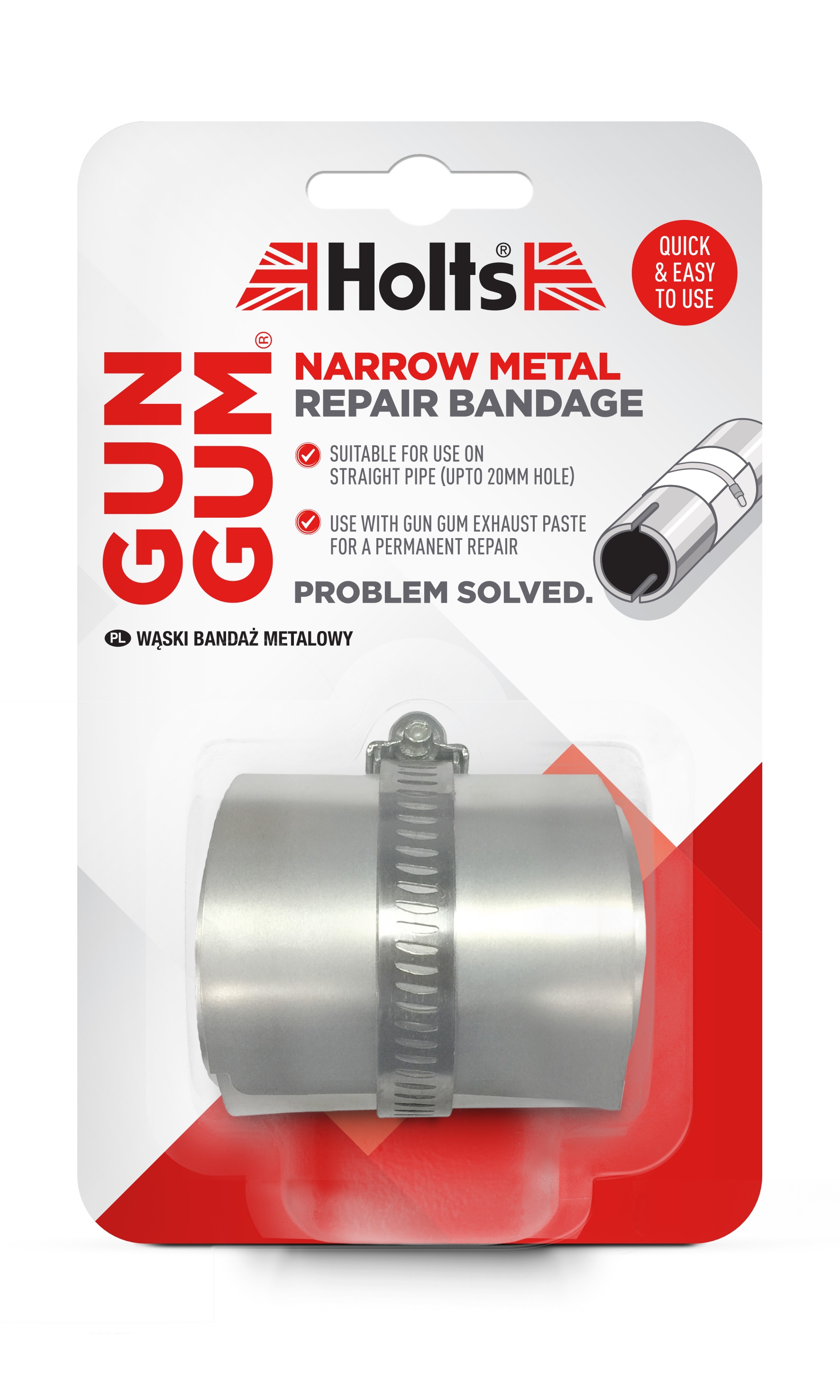 HOLTS Gum Gum Narrow Metal - Ljuddämparbandage