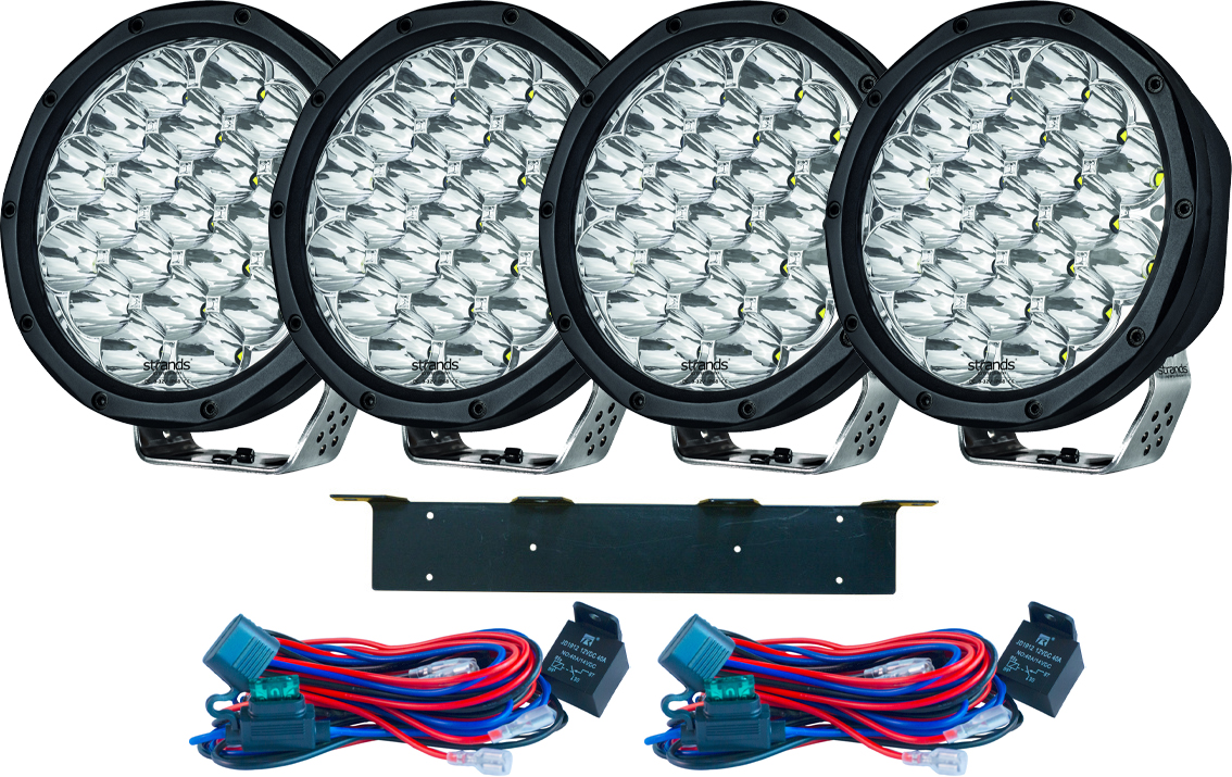 Extraljuspaket 4x Strands Hudson 7 LED 320W