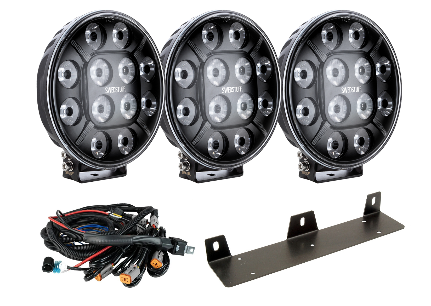 Ekstralyspakke 3x Guardian 7” LED 60W