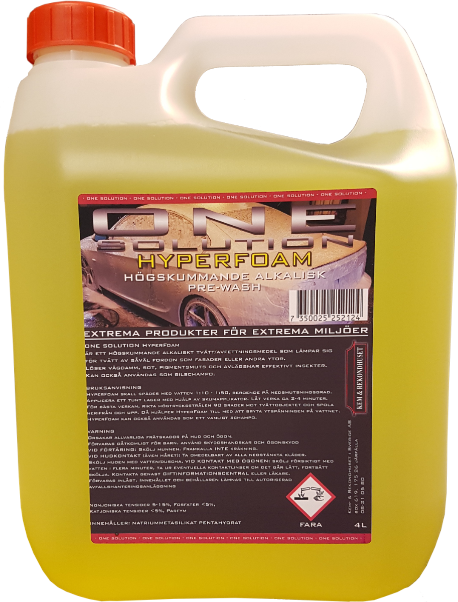 One Solution HyperFoam - Skumschampo/Alkaliskavfettning Dunk 4 l