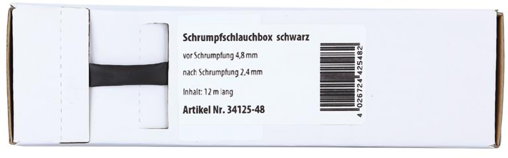 Svart Krympslang 4,8 mm² - 2,4 mm²