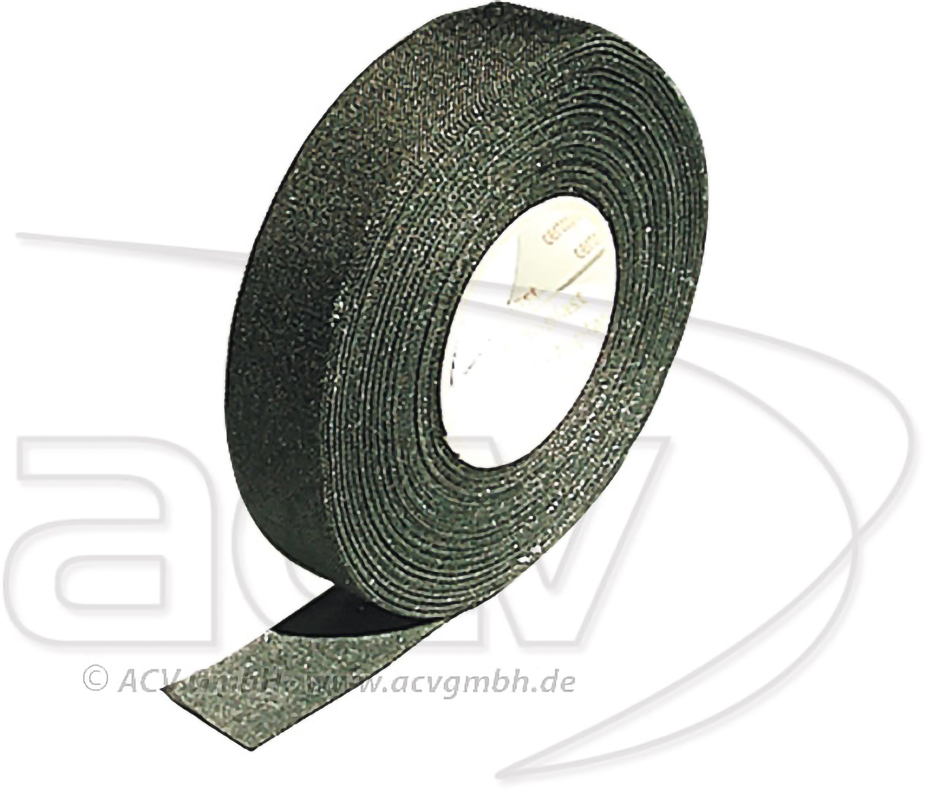 ACV Tejp svart polyster/tyg 19mm 25m